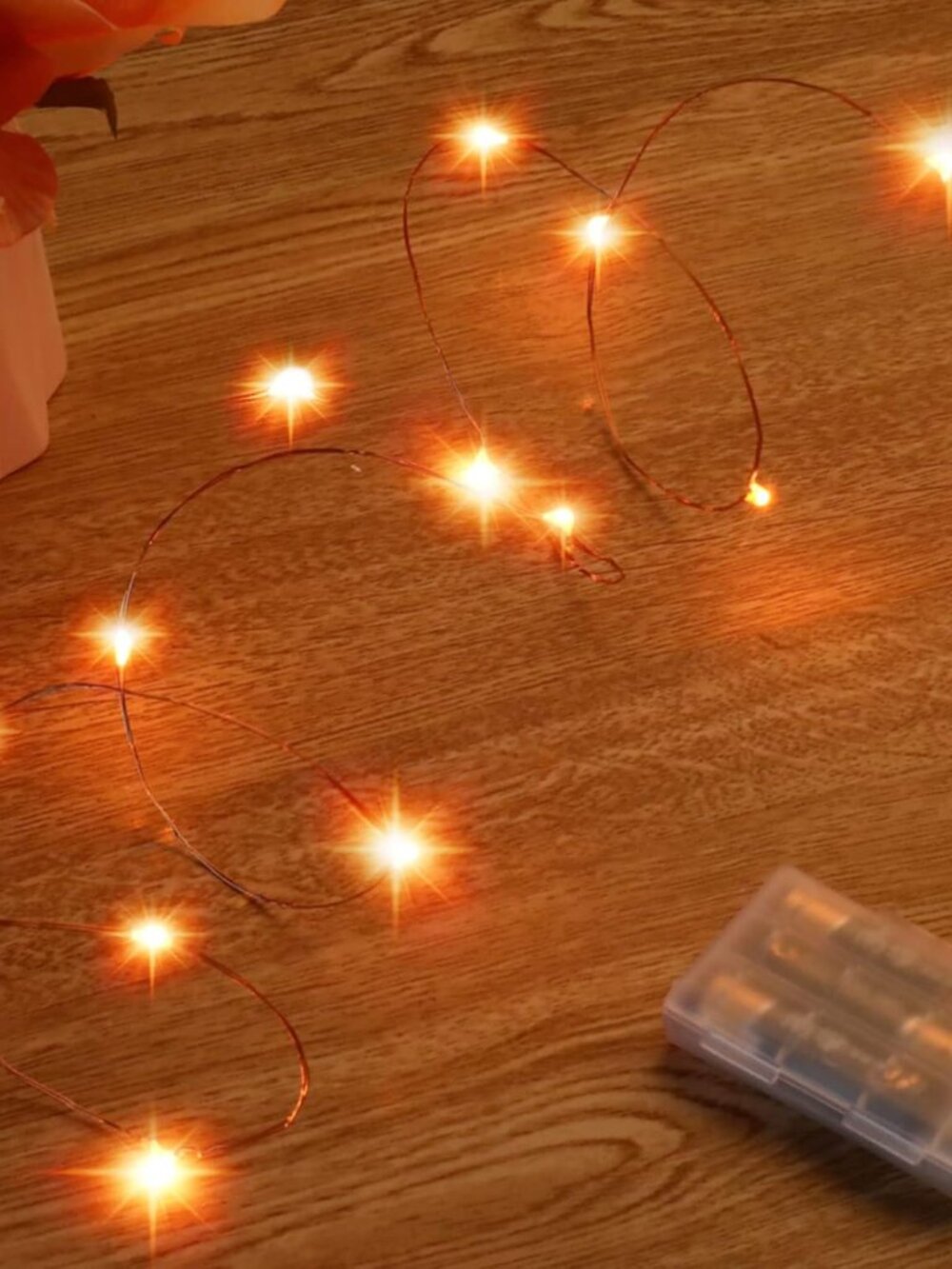 Mini Halloween Fairy Lights Battery Operate, 1 Pack Copper Wire Night Lights 3*A